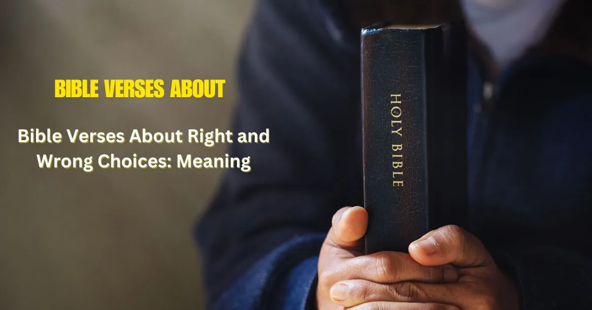 Bible Verses About Right and Wrong Choices