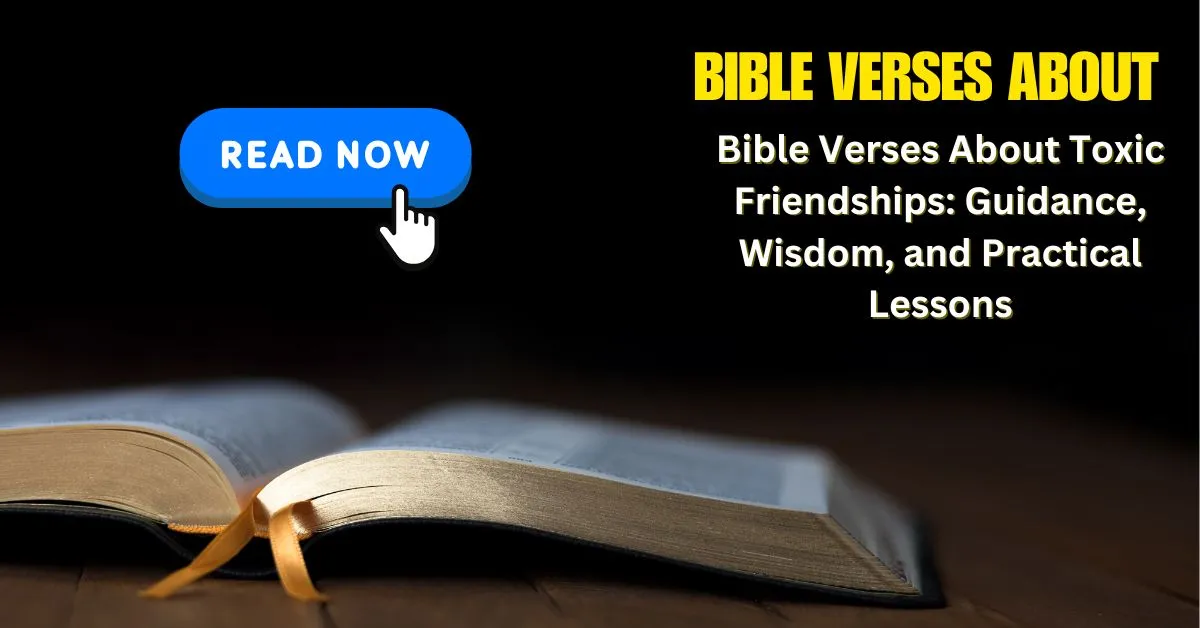 Bible Verses About Toxic Friendships