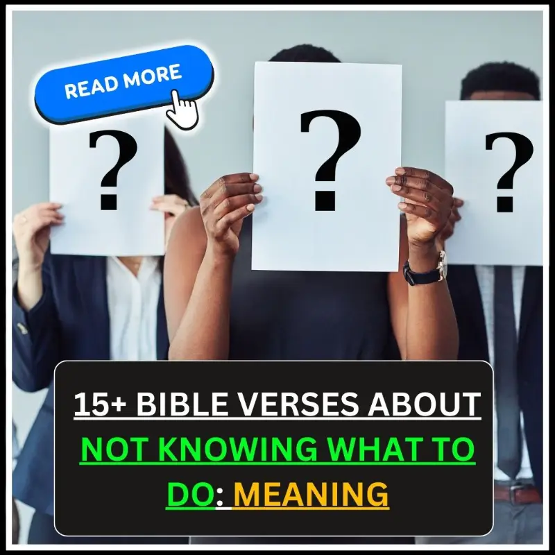 Bible Verses About Not Knowing What to Do