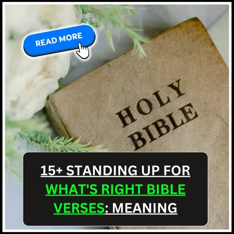 Standing Up for What's Right Bible Verses
