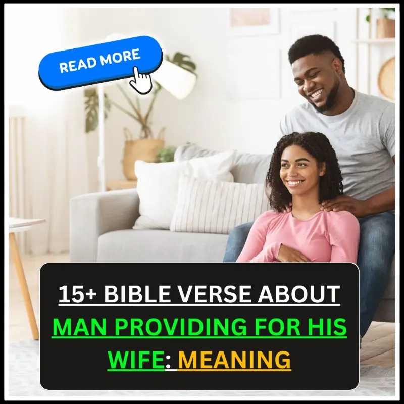 bible verse about man providing for his wife
