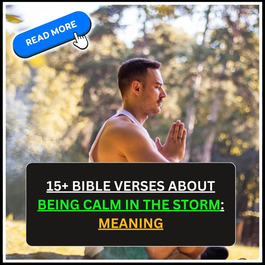 bible verses about being calm in the storm