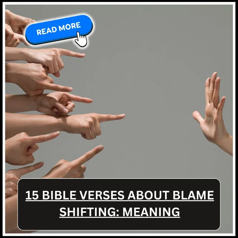 bible verses about blame shifting