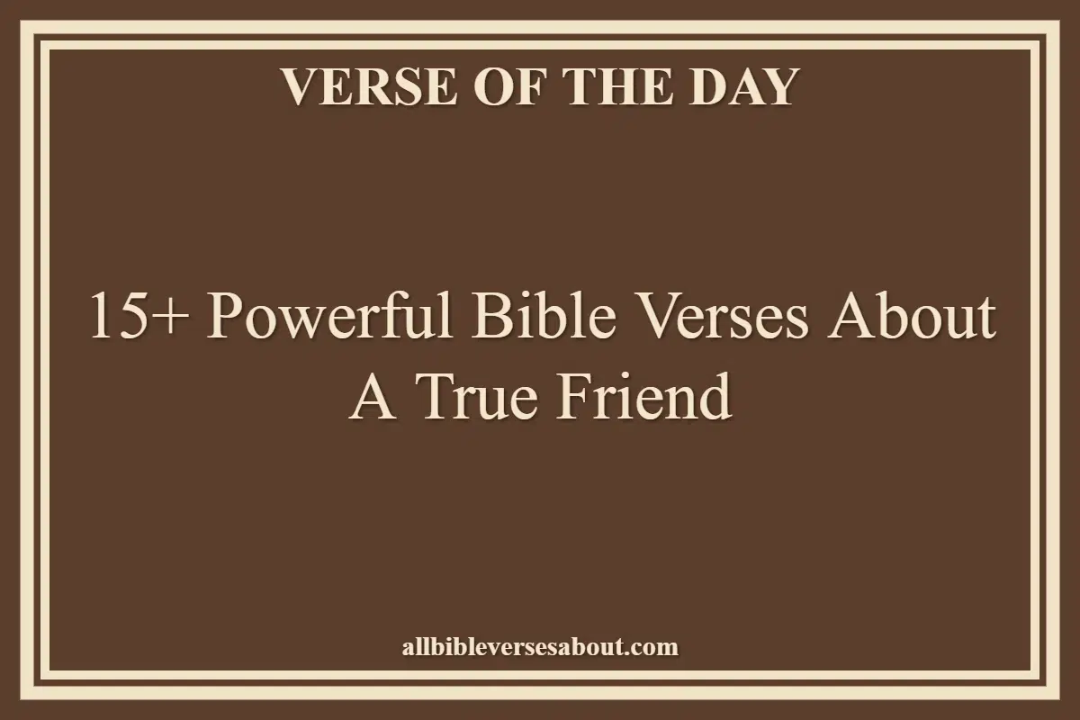 15+ Powerful Bible Verses About A True Friend