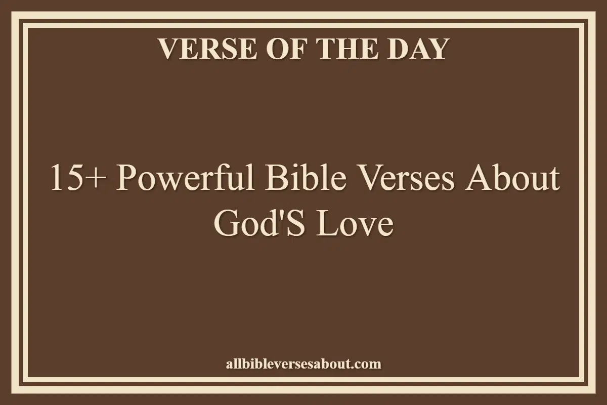 Bible Verses About God's Love